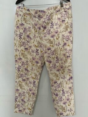 Old Navy Pixie Ankle Pants Size 16 Regular Floral Stretch